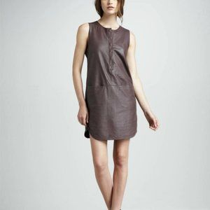 Rebecca Taylor Brown Leather Dress